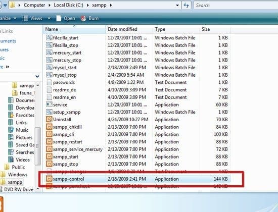 Panneau de configuration.