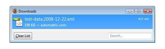 Téléchargez le fichier XML.