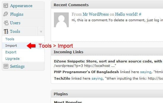Importation d'outils.