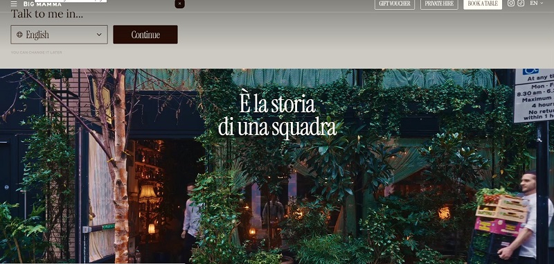 50 Sites internet de restaurant pour vous inspirer 9 Capitaliser sur une marque mondiale Big Mamma