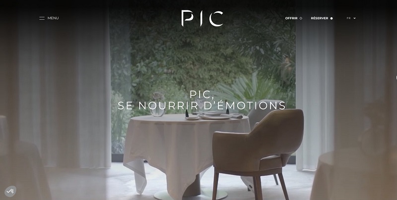 50 Sites internet de restaurant pour vous inspirer 8 Maison PIC montrer un univers