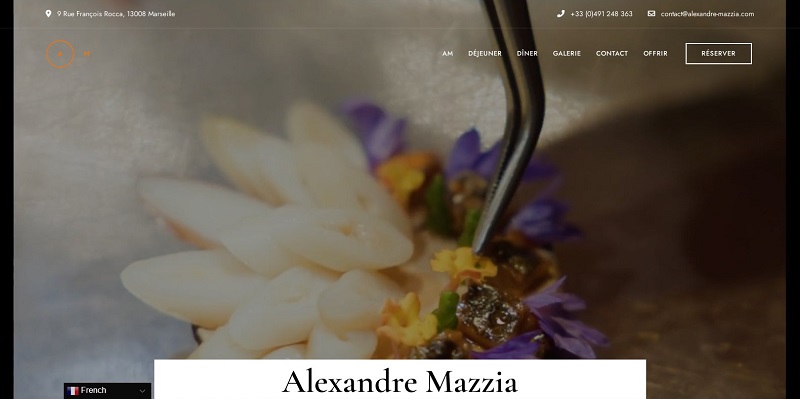 50 Sites internet de restaurant pour vous inspirer 6 Vidéo sur le site du Restaurant Alexandre Mazzia