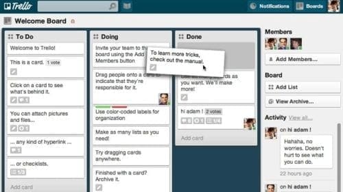 Outils de marketing Mobile Trello