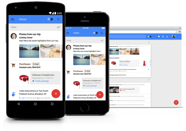 Gmail accepte le design responsive dans sa messagerie