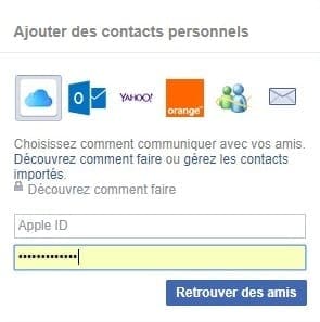 Demande ami sur Facebook