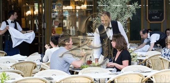 Image d'un site web de restaurant: Brasserie les deux Garçons à Aix en Provence