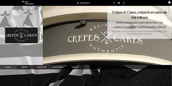 Image d'un site de restaurant: Creperie Crepes Cakes Brest