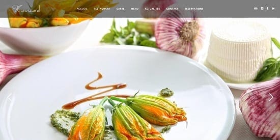 Image d'un site web du restaurant: Vincent Croizard à Nimes