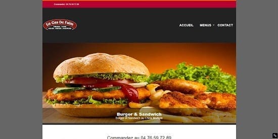 Image d'un site de restaurant: Fast Food encas de faim Grenoble