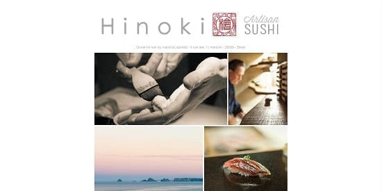 Image d'un site web du restaurant: Hinoki Brest