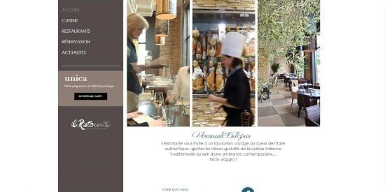 Image d'un site de restaurant: Restaurant italien à tours