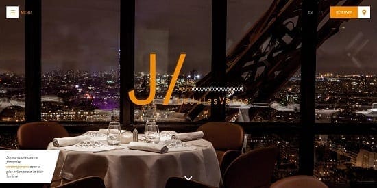 Image d'un site de restaurant: Jules Verne Paris