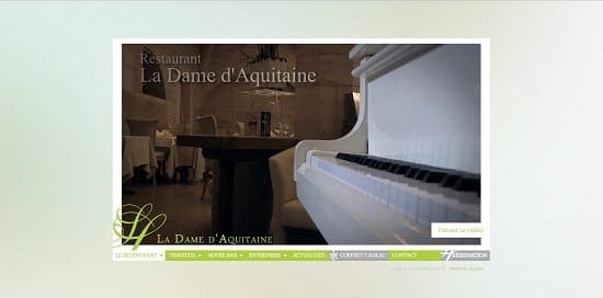 Image d'un site web de restaurant: La dame d'acquitaine à Dijon