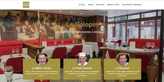 Image d'un site de restaurant: Galopin Rennes