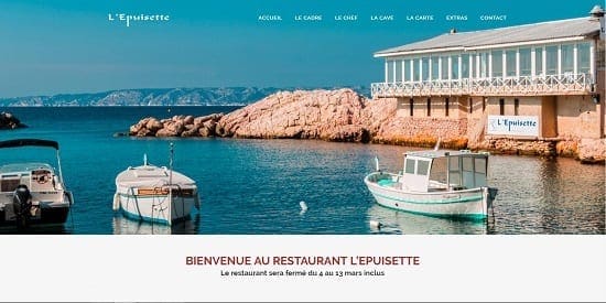 Image d'un site de restaurant: L'épuisette à Marseille