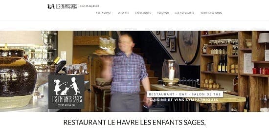 Image d'un site de restaurant: Les enfants sages le Havre