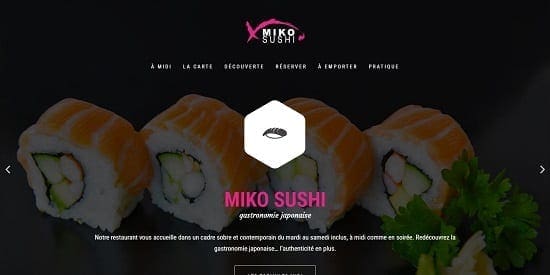 Image d'un site de restaurant: Miko Sushi - Restaurant japonais contemporain