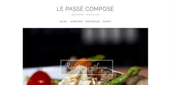 Image d'un site de restaurant: Passé composé à Montpellier