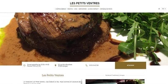 Image d'un site de restaurant: Restaurant les petits ventres Limoges