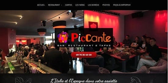 Image d'un site de restaurant: Piccante restaurant à Tapas Bougoin Jallieu