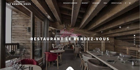 Image d'un site web de restaurant: Le Renez-vous Val Thorens