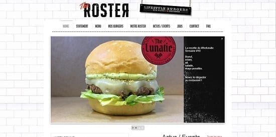 Image d'un site web de restaurant: The Rooster Burger Annecy