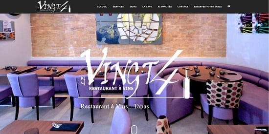 site internet de restaurant pour vous inspirer Image d'un site de restaurant : Restaurant le Vingt4 à Nice