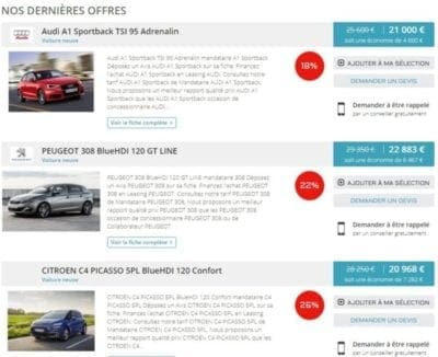 Boutique automobile en Ligne