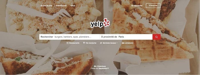 Important Site de gestion de la e-réputation : Yelp