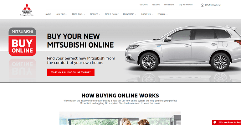 Mitsubishi buy online le constructeur vend des voitures sur internet au Royaume-uni