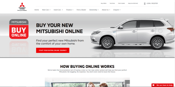 Mitsubishi buy online le constructeur vend des voitures sur internet au Royaume-uni