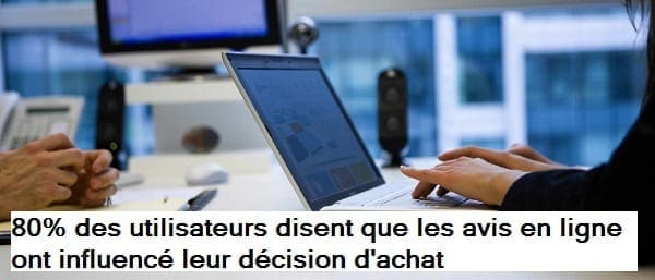 Une statistique sur l'influence des avis en ligne sur les décisions d'achat des utilisateurs