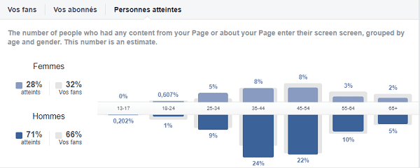 Aperçu de l'audience sur Facebook