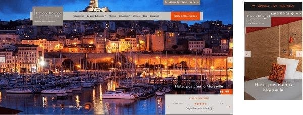 Version desktop Hotel Edmond Rostand version mobile edmond Rostand