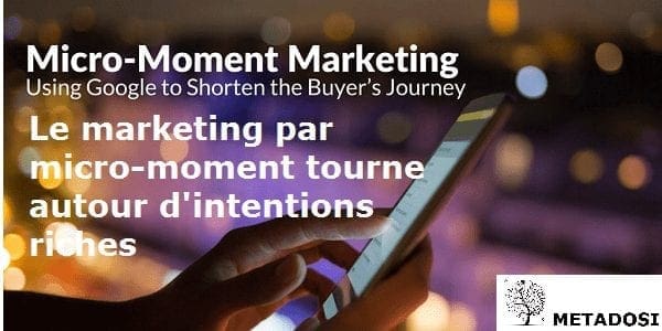 Le micro moment marketing s'articule autour de moments riches en intentions