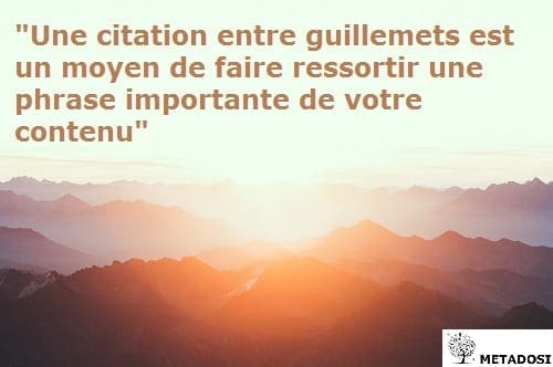 Citation entre guillemets