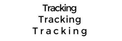 Tracking Typographie