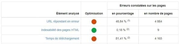 capture d'écran de l'outil Metadosi SEO checker