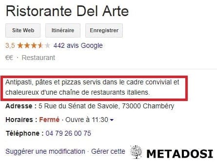 Écrire une rapide description dans votre fiche Google My Business