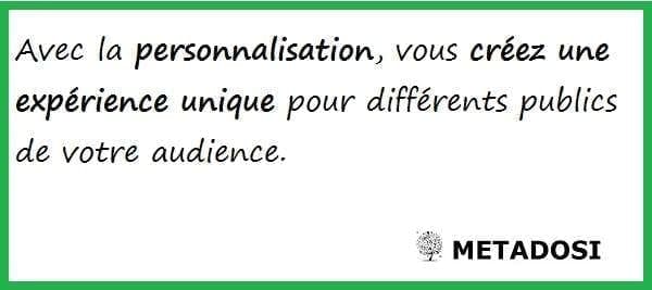 La personnalisation est un buzzword marketing