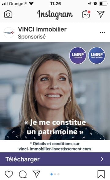 Publicité Instagram