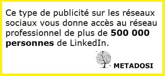 Type de publicité sur les réseaux sociaux : Linkedin