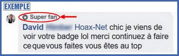 Un exemple de Earned Media avec un super Fan Facebook de Hoax-Net