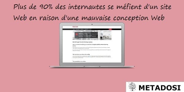 Plus de 90% des internautes se méfient d'un site Web en raison d'une mauvaise conception Web