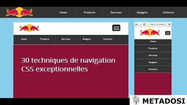 30 techniques de menu CSS exceptionnelles