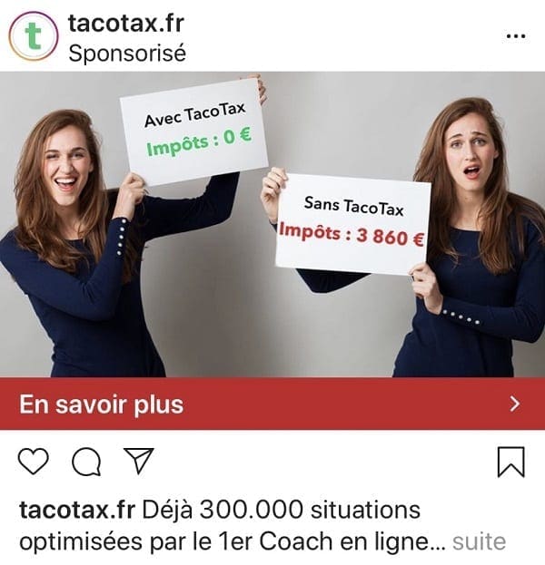 Publicité photo Instagram