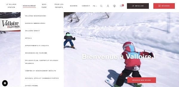 Ce menu déroulant souligne l'attention portée aux détails par le concepteur de site.