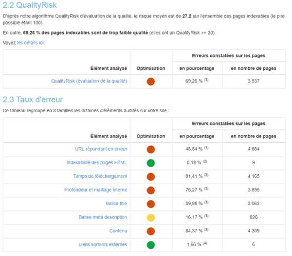 Document d'audit SEO