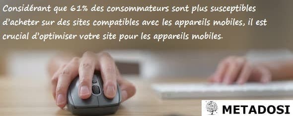 61 pour cent des utilisateurs sont plus susceptibles d'acheter sur des sites amis du mobile