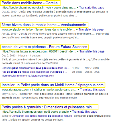 Un exemple de balises titre optimisées dans les résultats de recherche Google